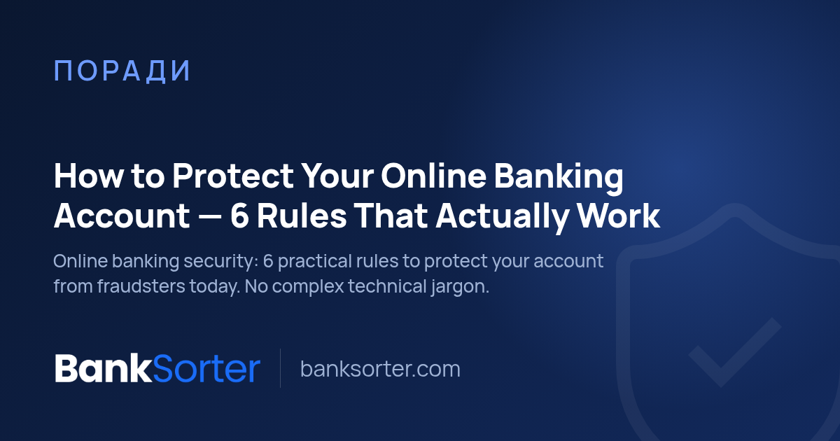 How to Protect Your Online Banking Account — 6 Rules That Actually Work
