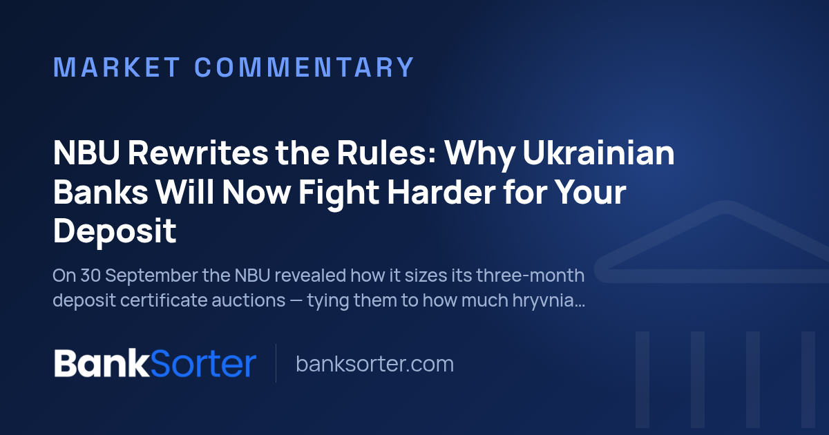 NBU Rewrites the Rules: Why Ukrainian Banks Will Now Fight Harder for Your Deposit