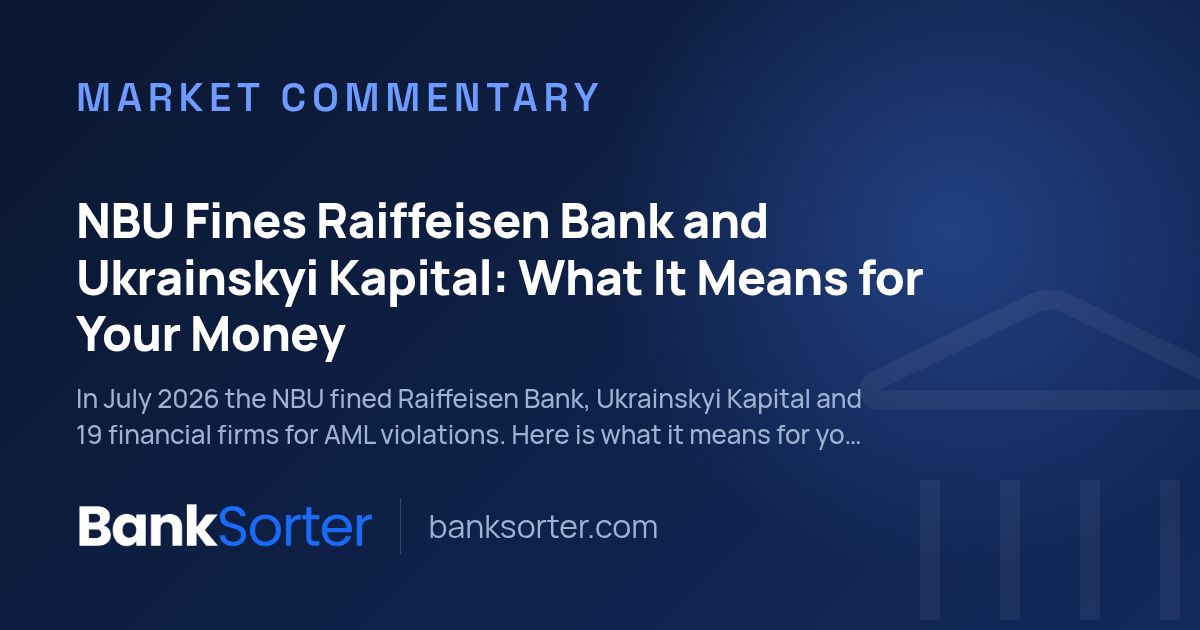 NBU Fines Raiffeisen Bank and Ukrainskyi Kapital: What It Means for Your Money