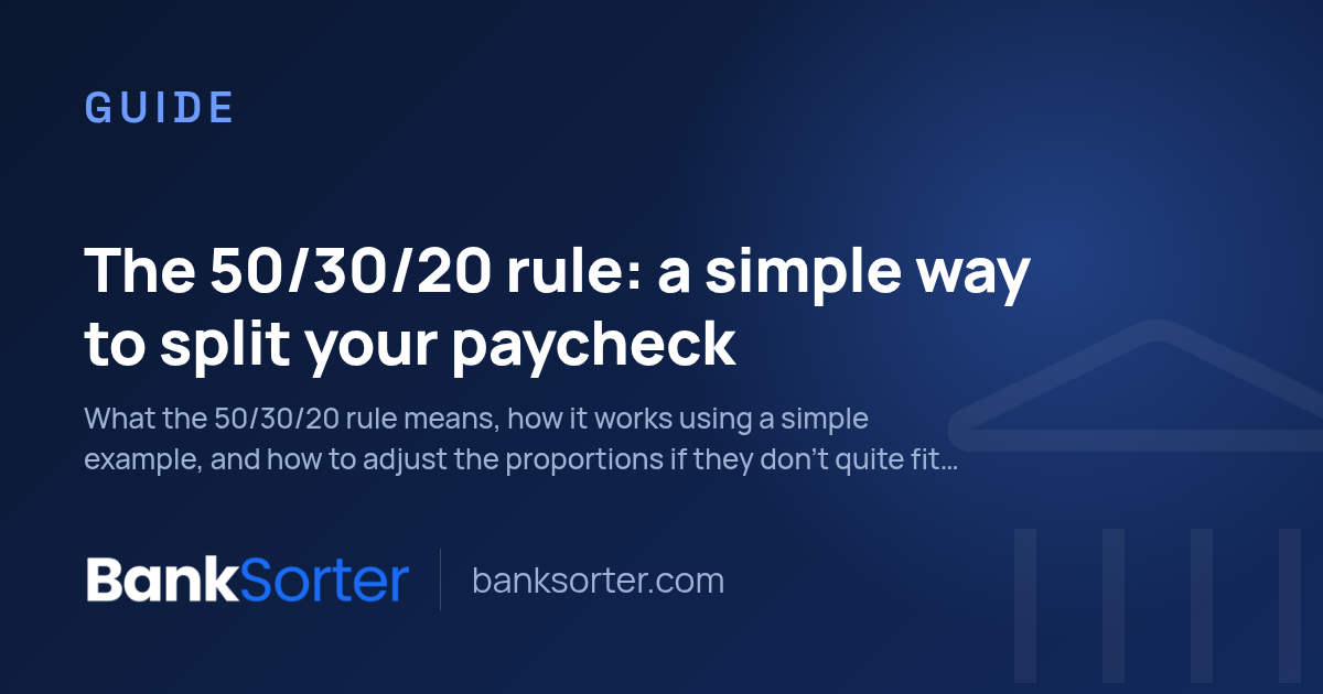 The 50/30/20 rule: a simple way to split your paycheck