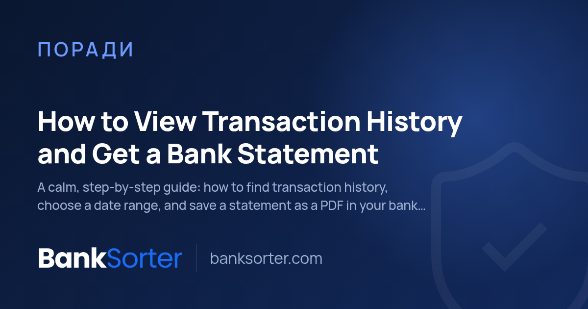 How to View Transaction History and Get a Bank Statement