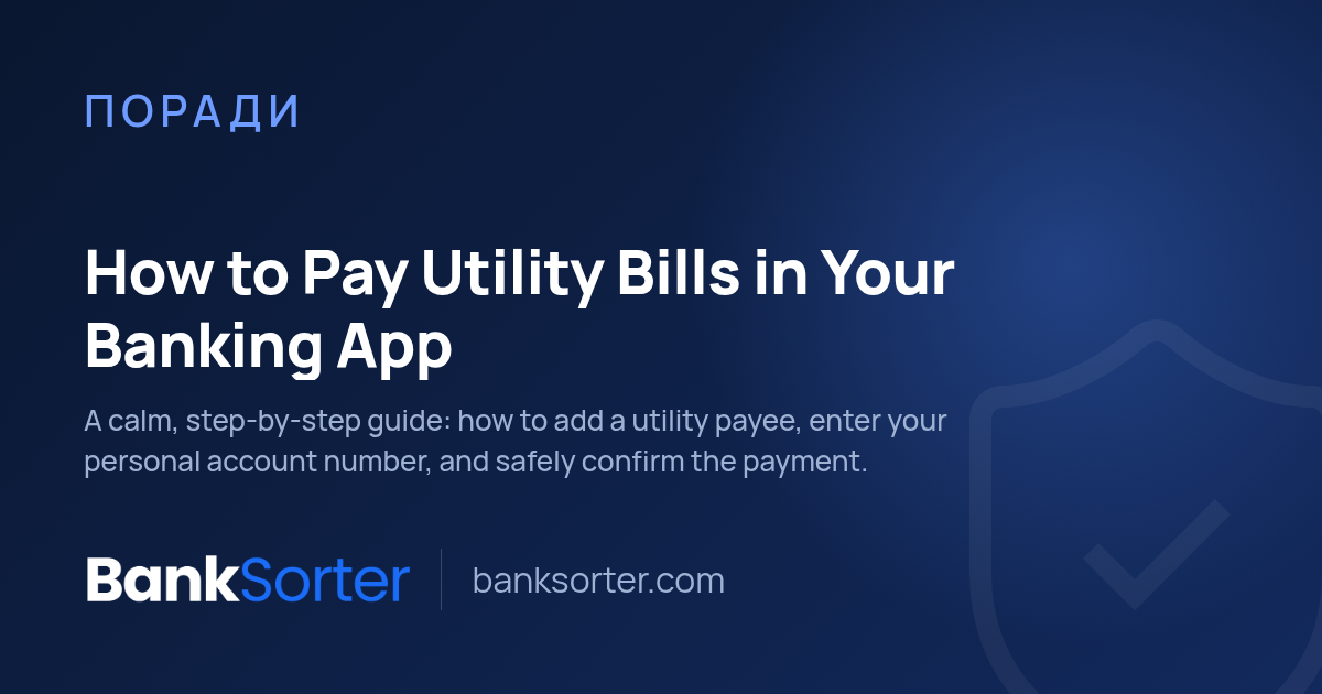 How to Pay Utility Bills in Your Banking App