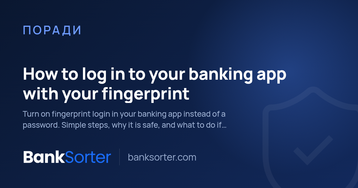 How to log in to your banking app with your fingerprint