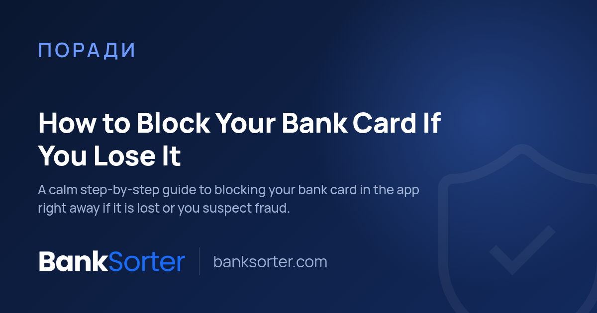 How to Block Your Bank Card If You Lose It