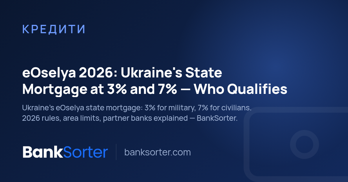 eOselya 2026: Ukraine's State Mortgage at 3% and 7% — Who Qualifies